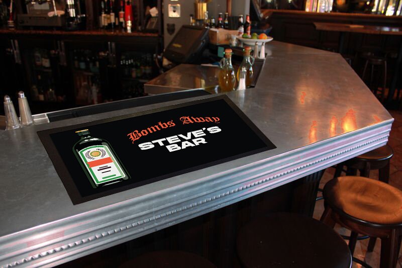 Personalised Bar Mat Custom Runner Gift Novelty Funny 44 Bombs Etsy UK