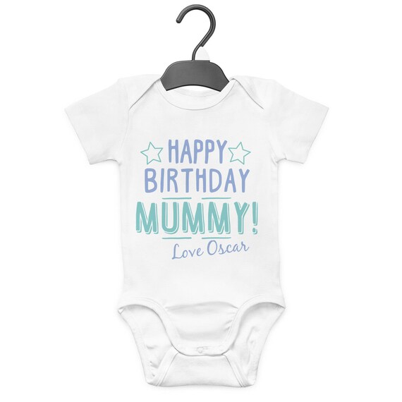 Happy Birthday Mummy I'm Best Present Babygrow Vest Baby Clothing Funny Gift 
