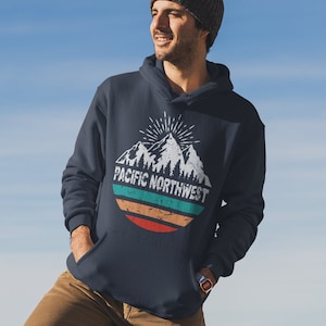 Pacific Northwest Unisex Hoodie, pnw Hoodie, Northwest Hooded Sweatshirt, PNW sweatshirt
