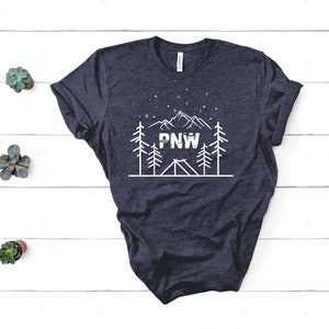 PNW Shirt, Pacific Northwest Shirt, Washington Shirt, Oregon Shirt, Travel Shirt, Camping Shirt, Hiking Shirt