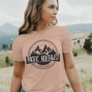 Pacific Northwest Explore Unisex Shirt. PNW Clothing. Washington Oregon Idaho gear. PNW Gear. Summer Colors