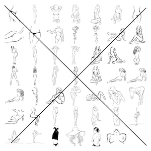 48 Sexy Frauen Umriss SVG Bundle, Erotische Frau Silhouette, Linie Körper Kunst, Frau Minimalist Art, Frauen Linie Zeichnung