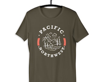 PNW Shirt, Pacific Northwest Shirt, Washington Shirt, Oregon Shirt, Travel Shirt, Camping Shirt, Hiking Shirt