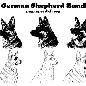 German Shepherd Dog SVG Vector bundle - Perfect for Dog Lovers - Cricut, Silhouette & Printing - Digital Download