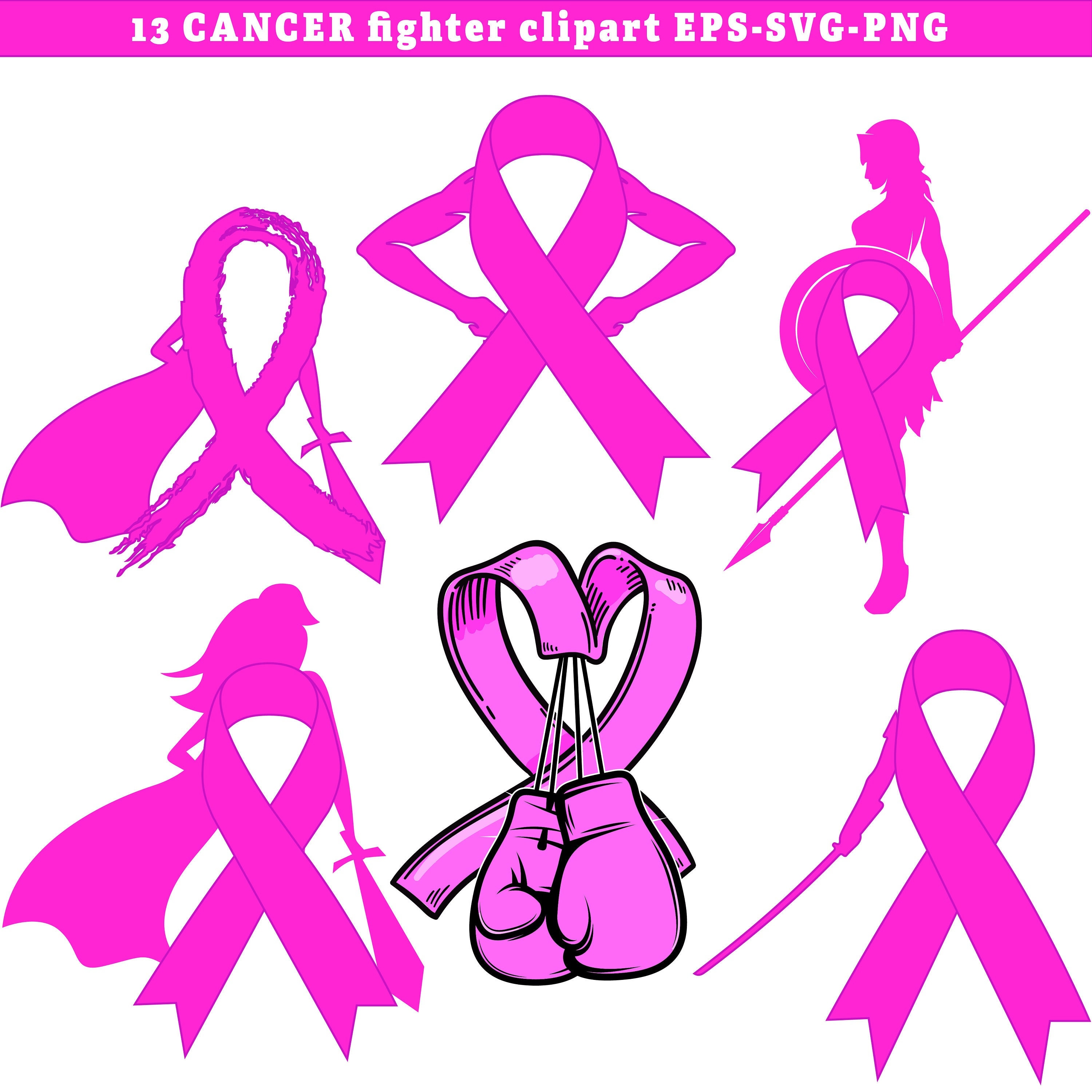 Cancer Warrior SVG Bundle, Breast Cancer Svg, Cancer Awareness Svg