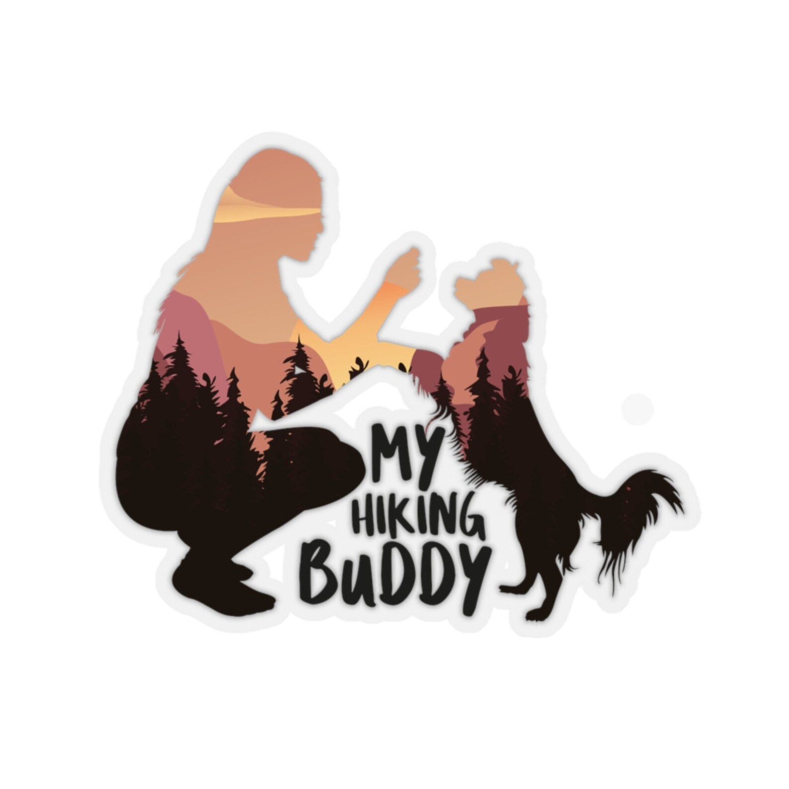 My Hiking Duddy KissCut Stickers Gift For Hikers With Dog