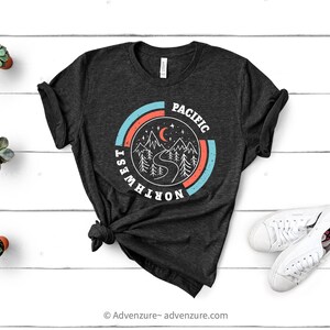 Pacific Northwest Graphic Short-Sleeve Unisex T-Shirt, PNW tee, PNW apparel, Explore the Majestic Pacific Northwest
