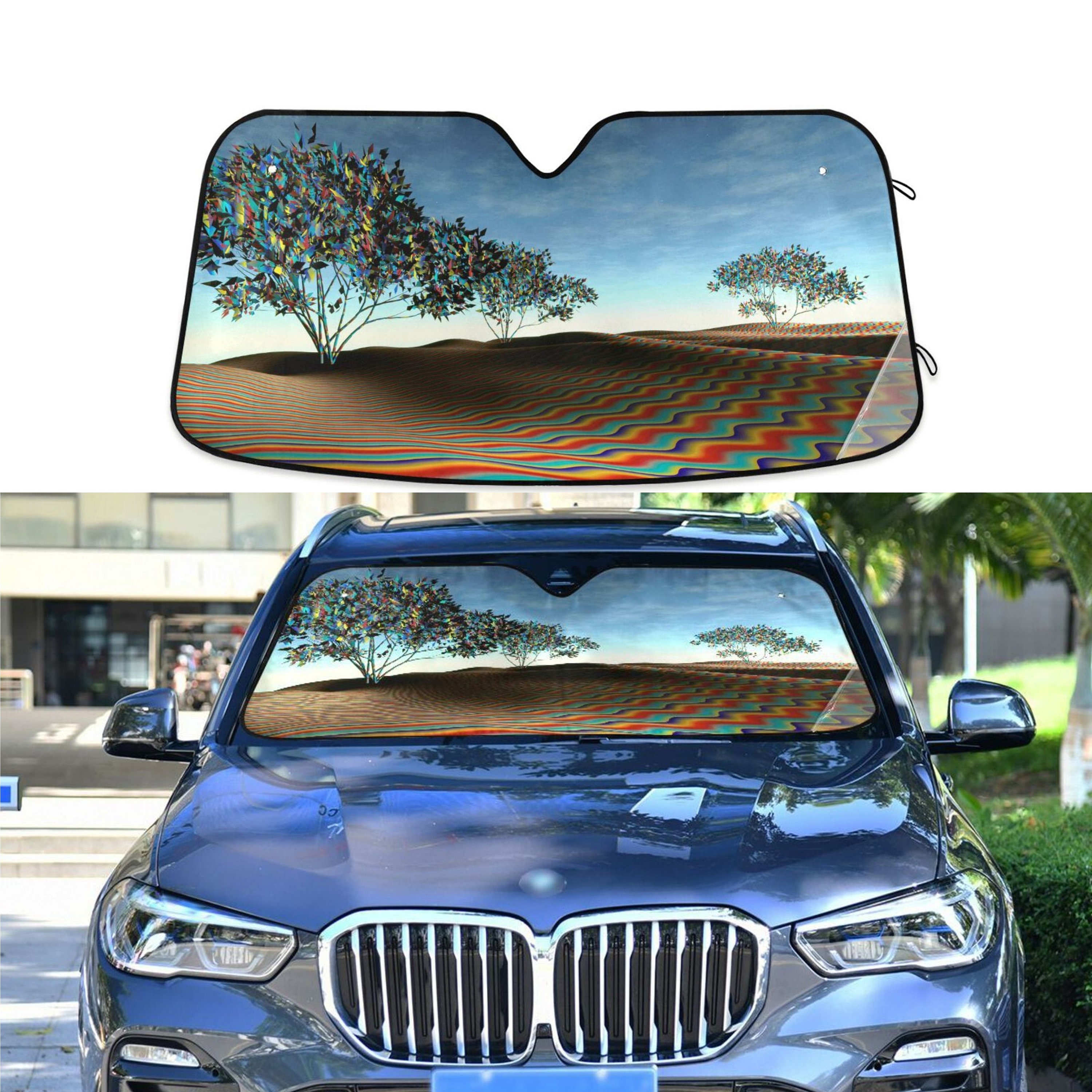 Discover Car Sun Shade, Windshield Car Accessories, Auto Protector Window Visor Screen Decor