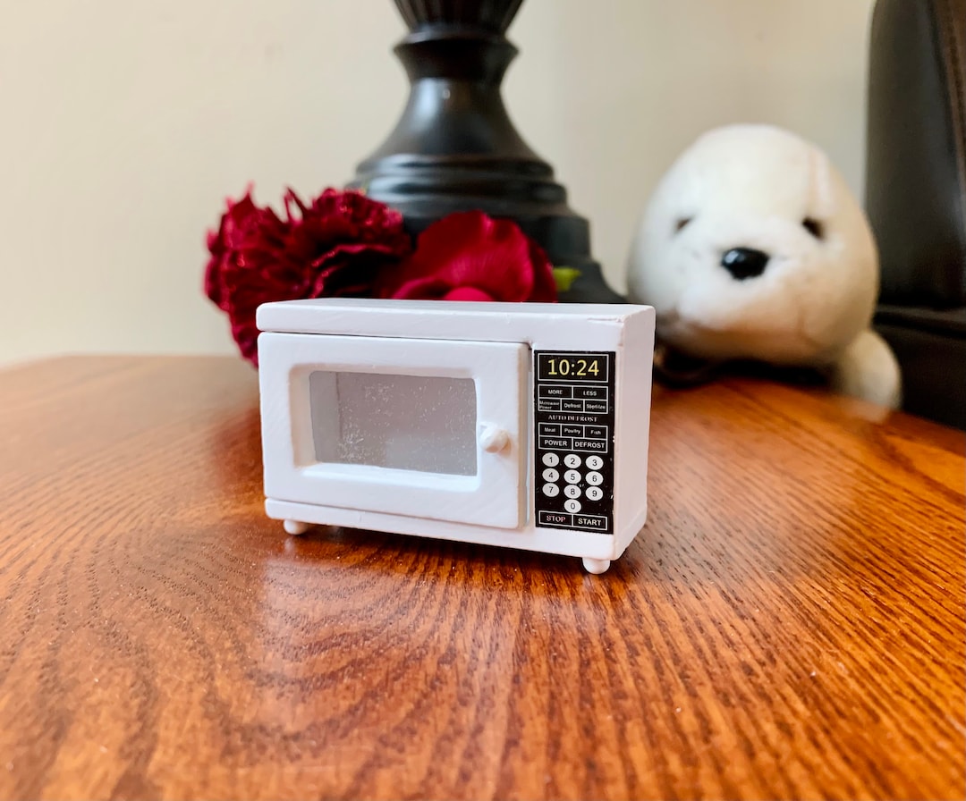 Miniature Microwave Oven Dollhouse Kitchen, Miniatures, 1:12 Scale