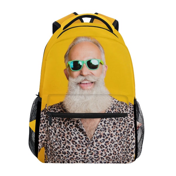 Custom Backpack Photo Print, Put Your Face on Personalized Bag, Your Image on Backpack, Funny Gift Idea