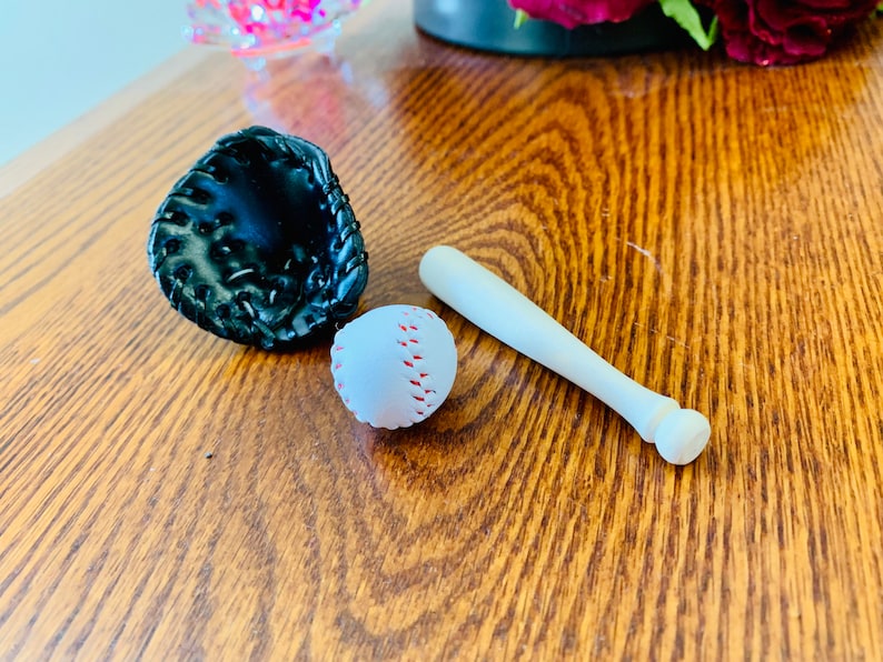 Miniature Baseball Set Mini Baseball Bat Mini Baseball Glove Etsy