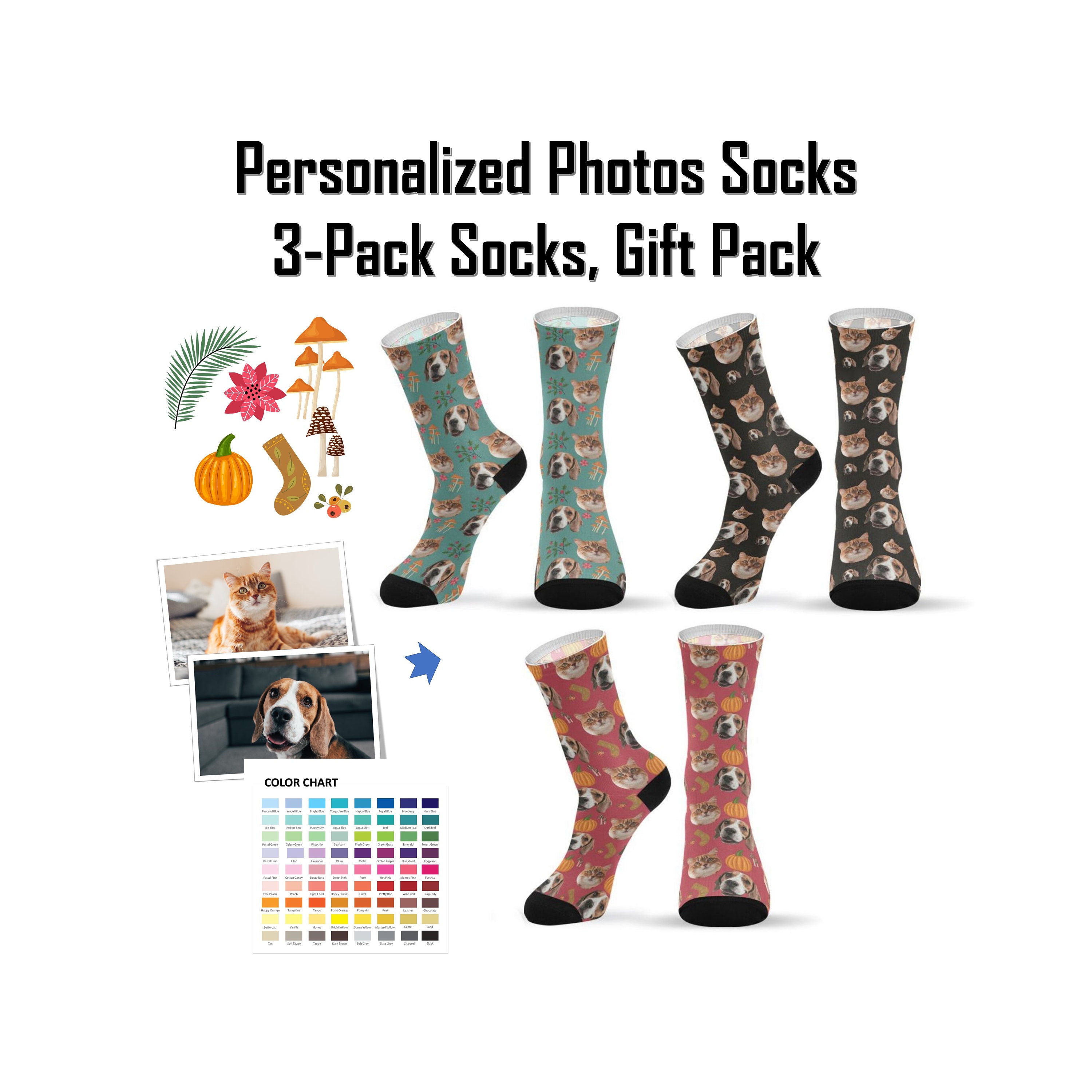 ¡Calcetines Personalizados! (Pack de 3)