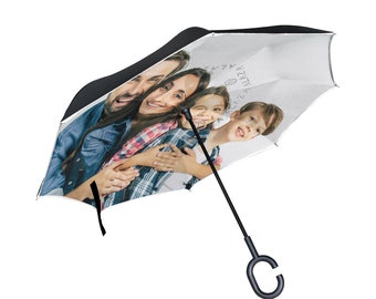 Benutzerdefinierte Regenschirme mit Bildern, entwerfen Sie Ihre Familie Foto auf Regenschirm, Regenschirm mit Bild innen, Geschenk personalisiert