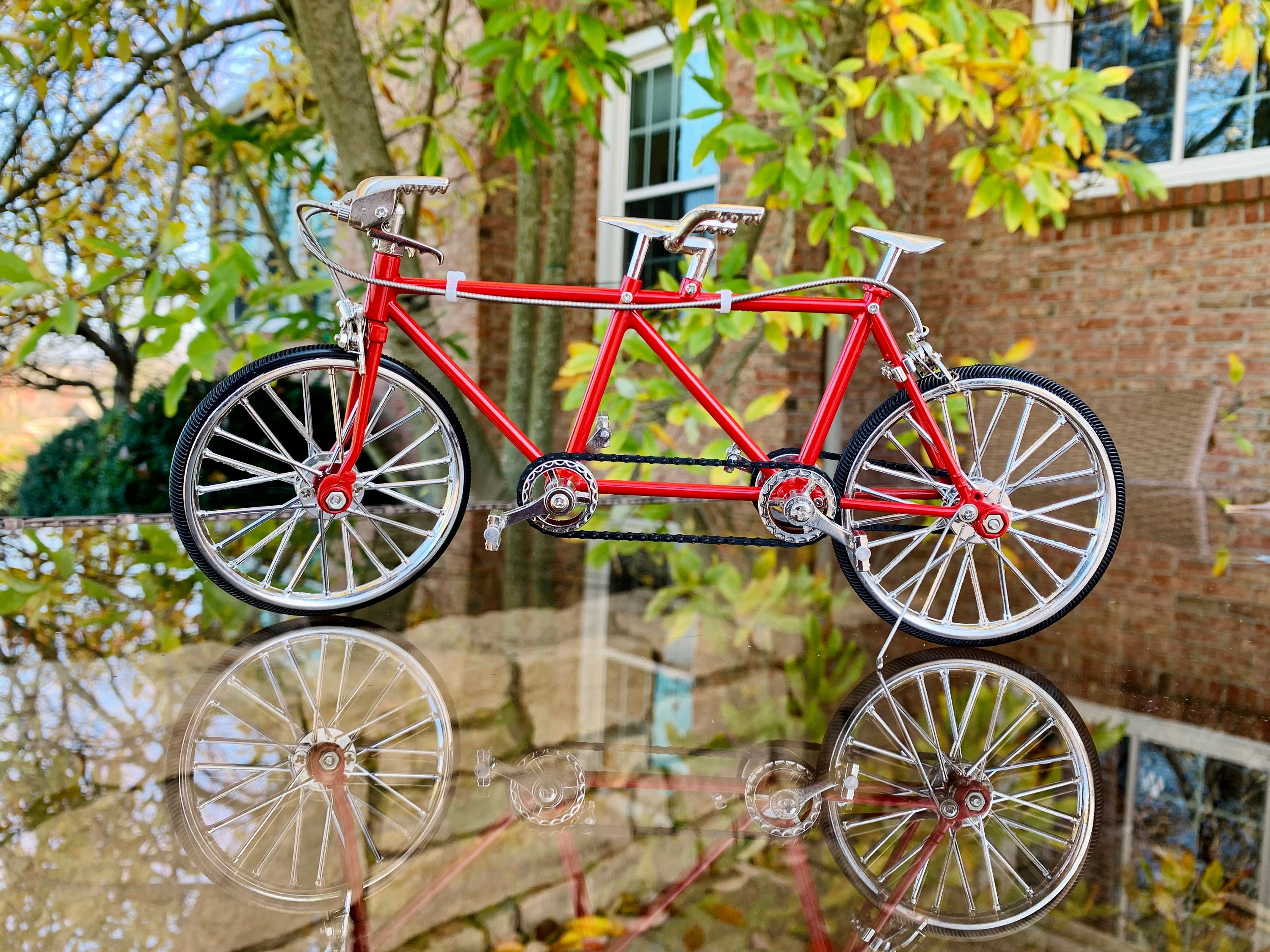 Réplique de vélo tandem à l'échelle 1:10 modèle de vélo collection jouet  cadeau