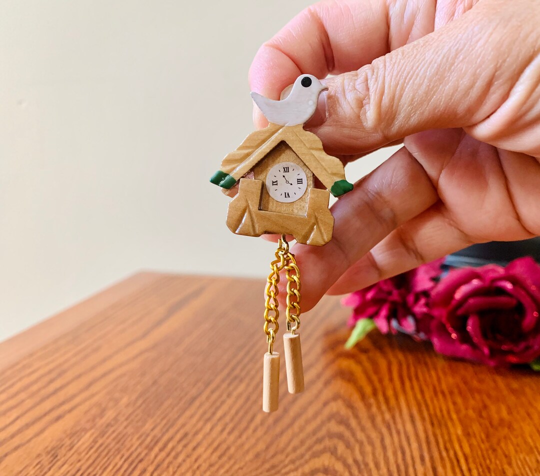 Dollhouse Cuckoo Wall Clock Dolls House Living Room Decoration 1 12th
