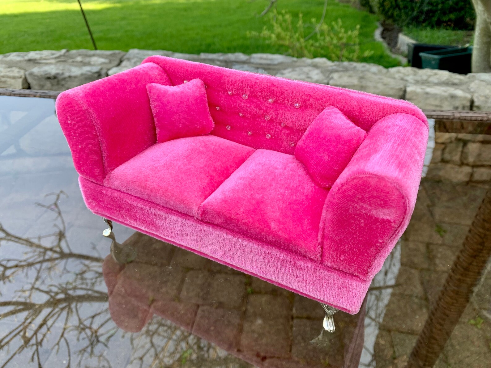 Couch Jewelry Box Pink Dolls House Miniature Furniture Etsy