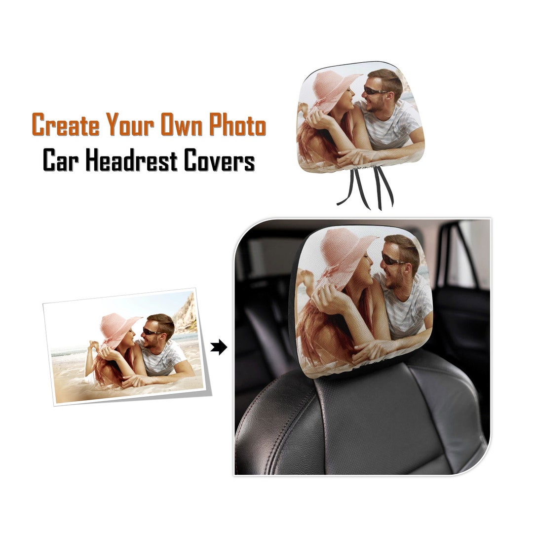 Create Your Own Photo Car Headrest Covers Etsy