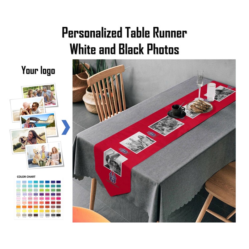 Personalized Table Runner Custom Table Runner Patterns Black Etsy