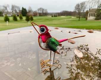 Bird Wire Figure, Handmade Wire Sculpture, Modern Wire Art Statue, Unique Garden Decor, Office Décor