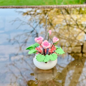 1:12 Scale, Dollhouse Miniature Potted Plant,  Hanging Plant Garden Accessory