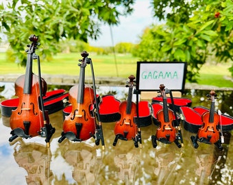 Mini Violin Miniature Musical Instruments, Personalized Collectible Miniature Violin. Viola. Dollhouse Miniature Violin, Viola