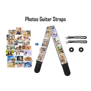 Customized Photos Guitar Straps Personalized Photos Guitar Straps Gifts