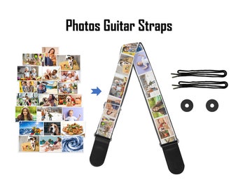 Customized Photos Guitar Straps Personalized Photos Guitar Straps Gifts