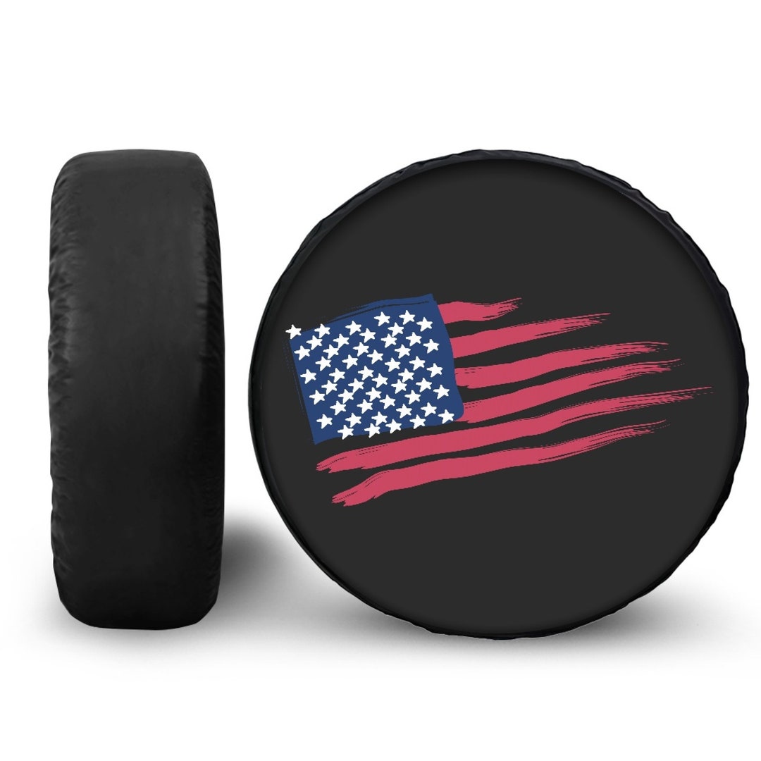 Leather Tire Cover American Flag Spare Tire Cover PVC Etsy Ireland