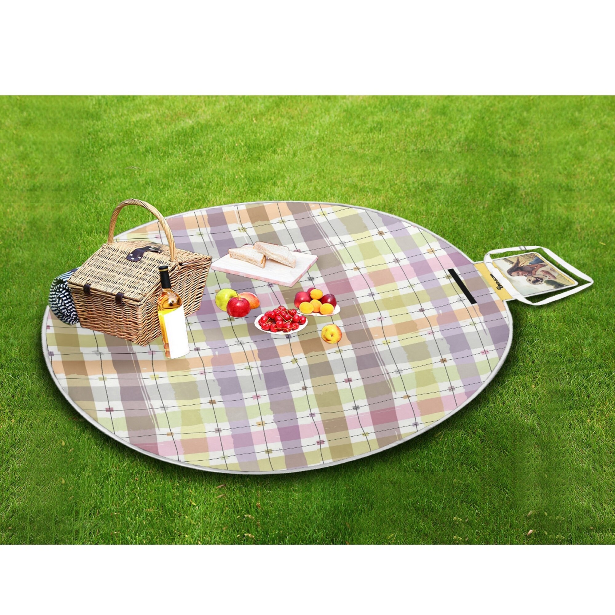 Design Your Own Outdoor Picnic Blanket Personalized Round Etsy