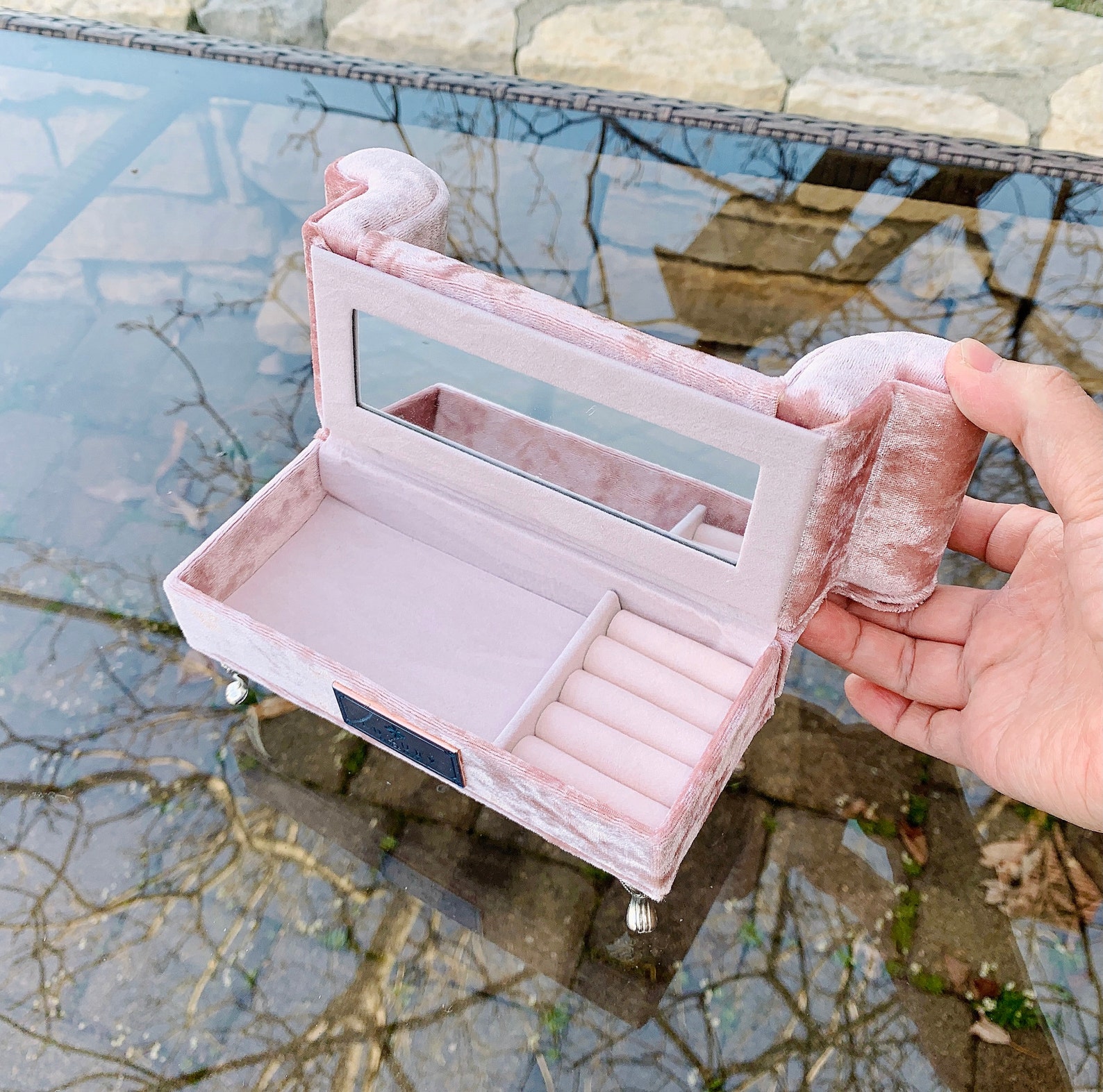 Pink Couch Jewelry Box Dolls House Miniature Furniture Etsy UK