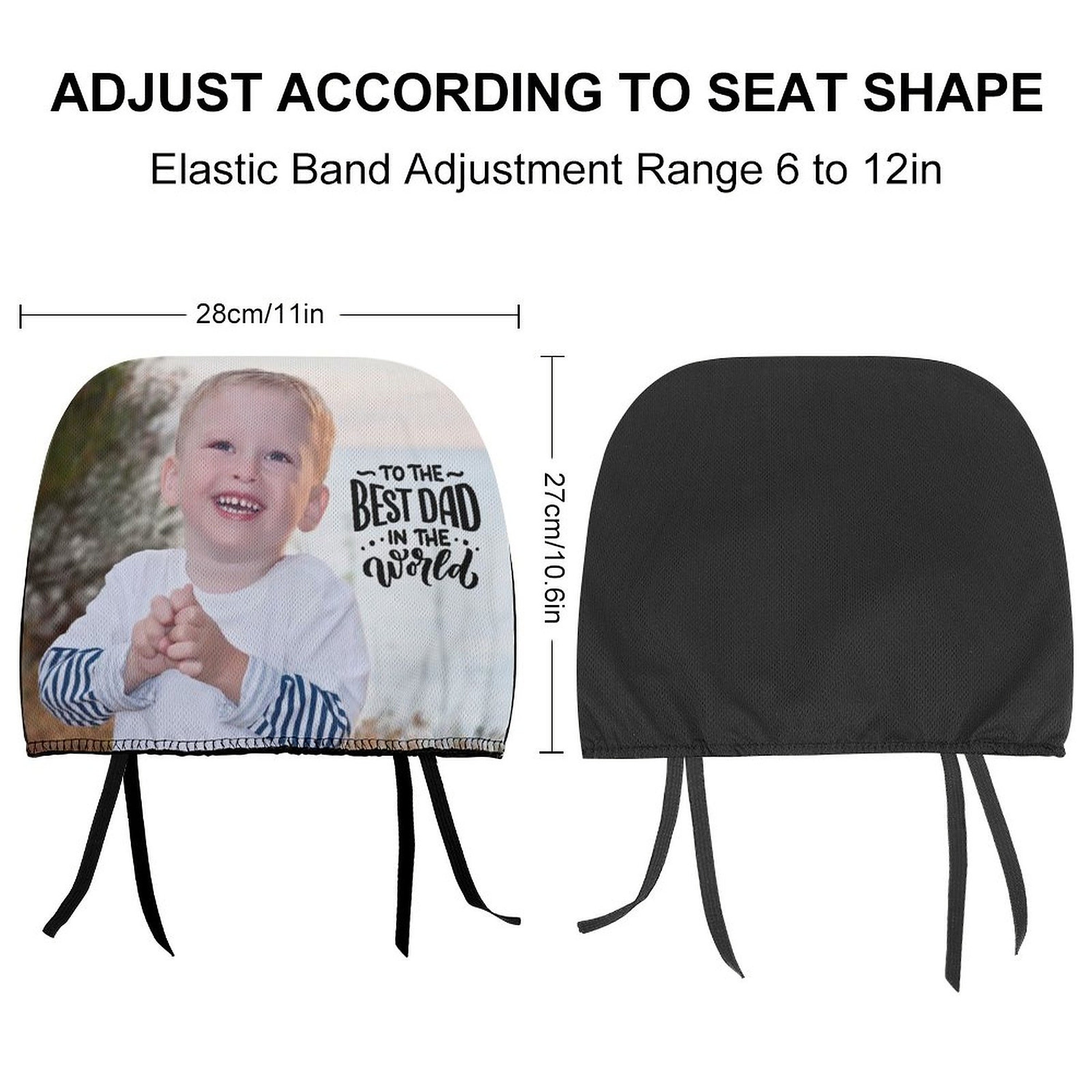 Create Your Own Photo Car Headrest Covers Father's Day Etsy
