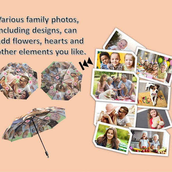Gift Ideas, Personalized Gifts , Umbrella Personalized, Umbrella Custom with Pictures, Family Photos