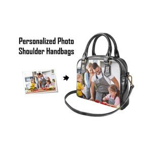 Personalized Photo Shoulder Handbags, PU Leather