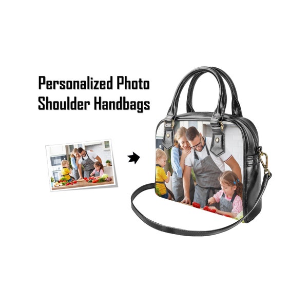 Personalisierte Foto-Schulter-Handtaschen, PU-Leder