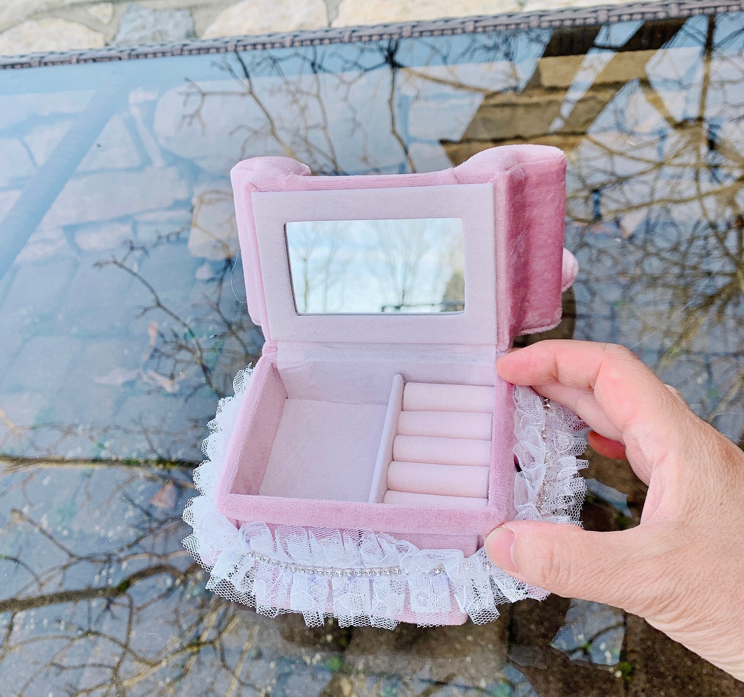 Pink Chair Jewelry Box Dolls House Miniature Furniture Etsy UK