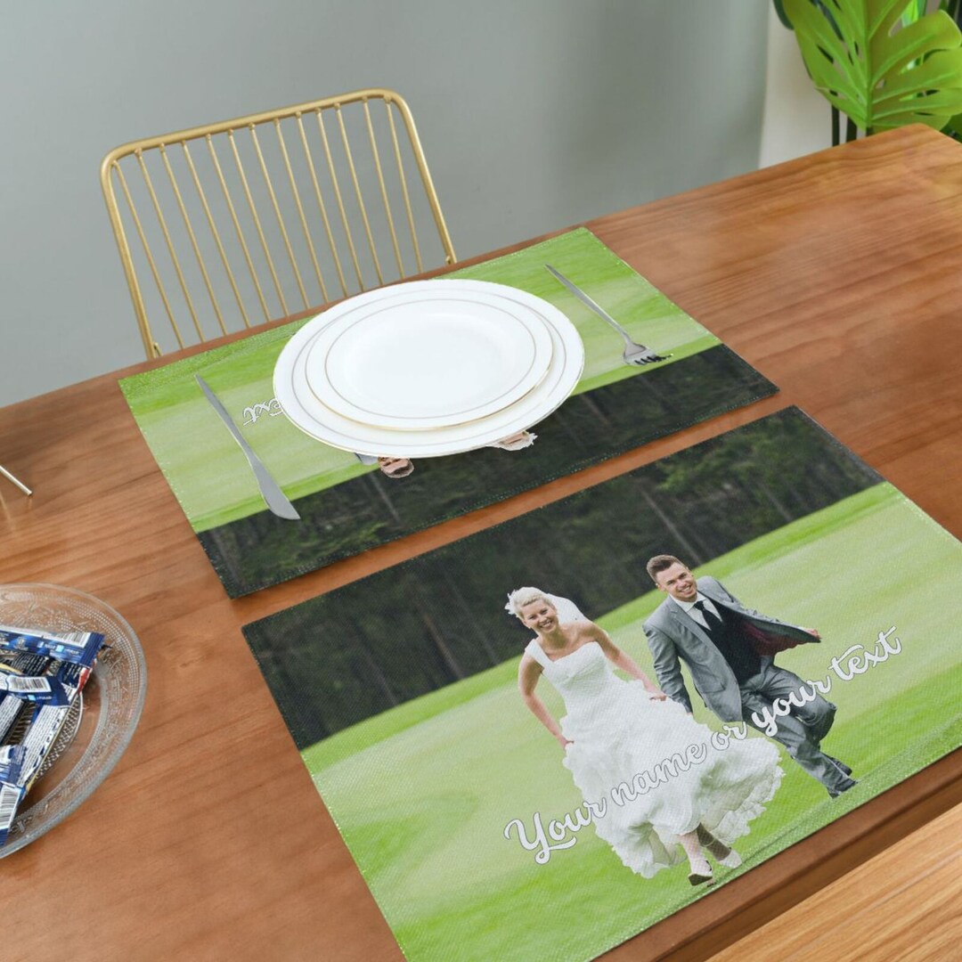 Custom Placemats, Personalized Dining Serving, Custom Photo Placemats, Wedding Favors