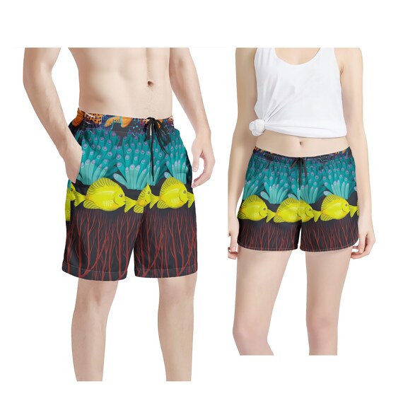 Parejas Casual Shorts Islas y criaturas marinas Etsy Mexico