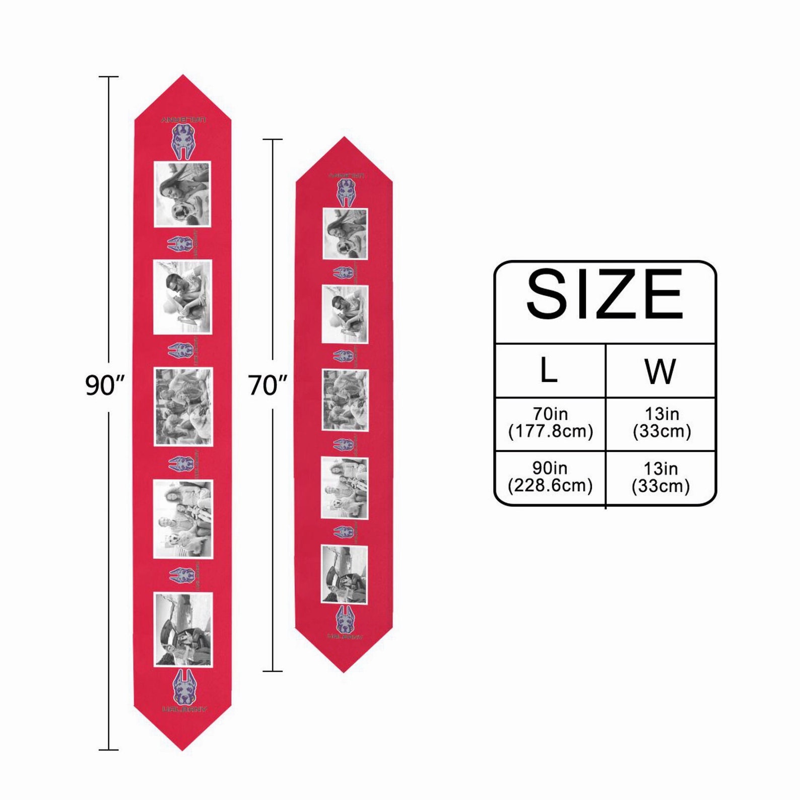 Personalized Table Runner Custom Table Runner Patterns Black Etsy