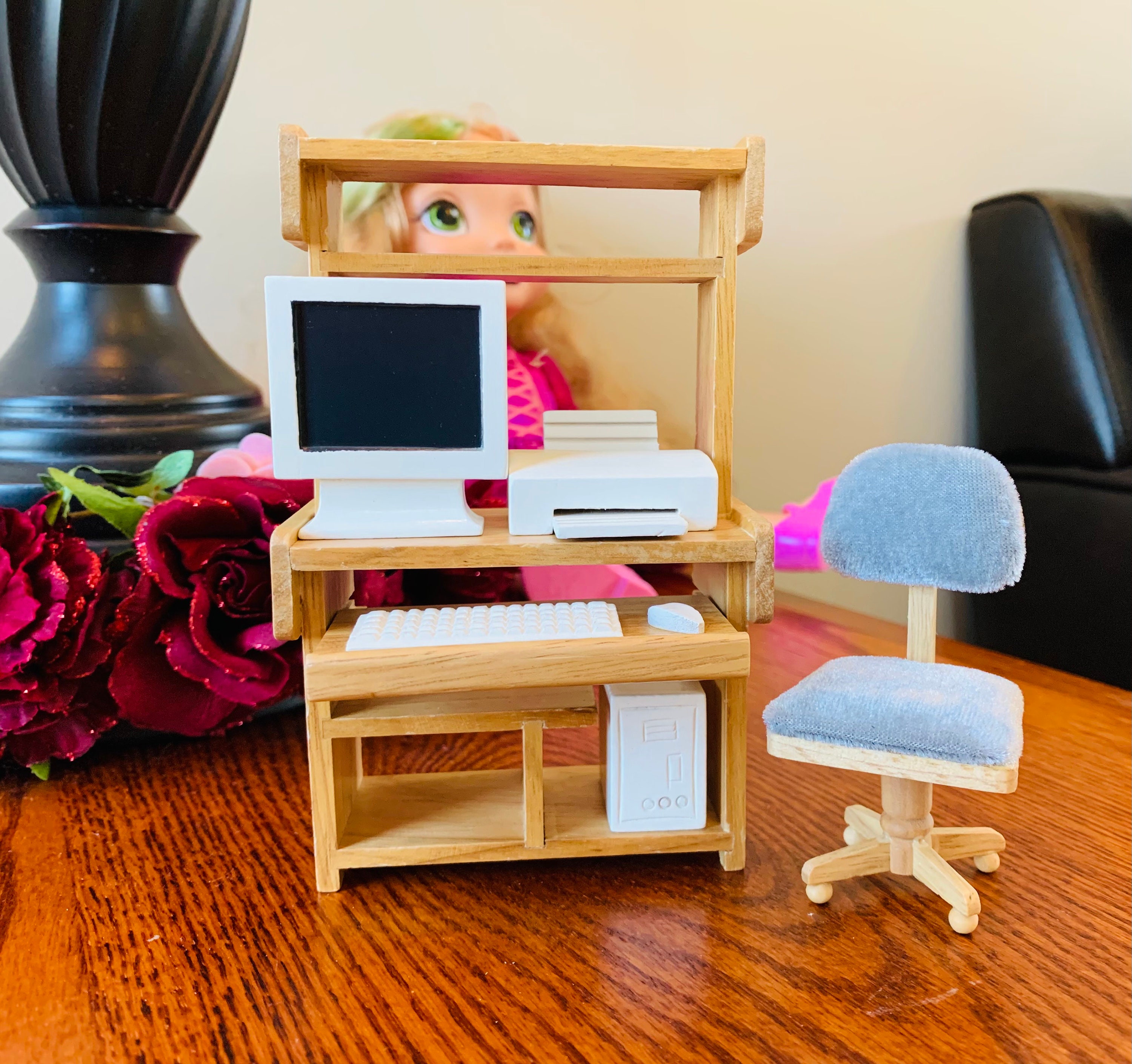 Miniature Office Computer Dollhouse Furniture112 Etsy