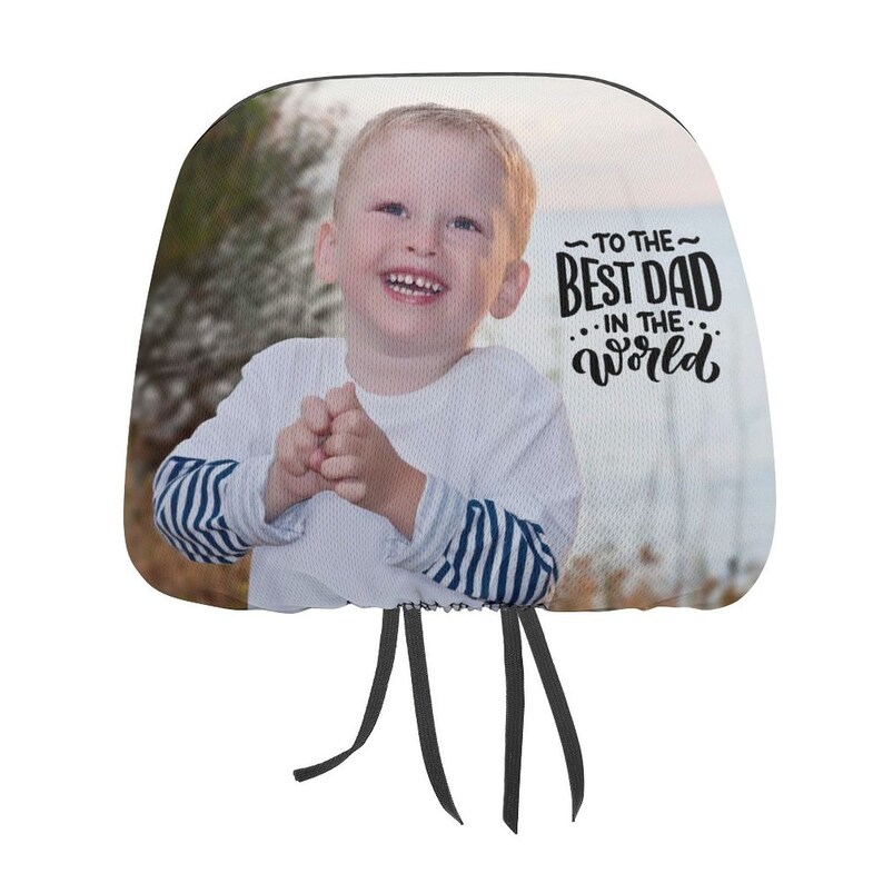Create Your Own Photo Car Headrest Covers Father's Day Etsy