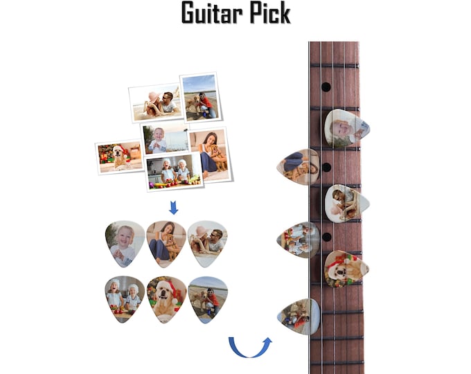 Customized Photos Guitar Picks Personalized Photos Guitar Picks Gifts