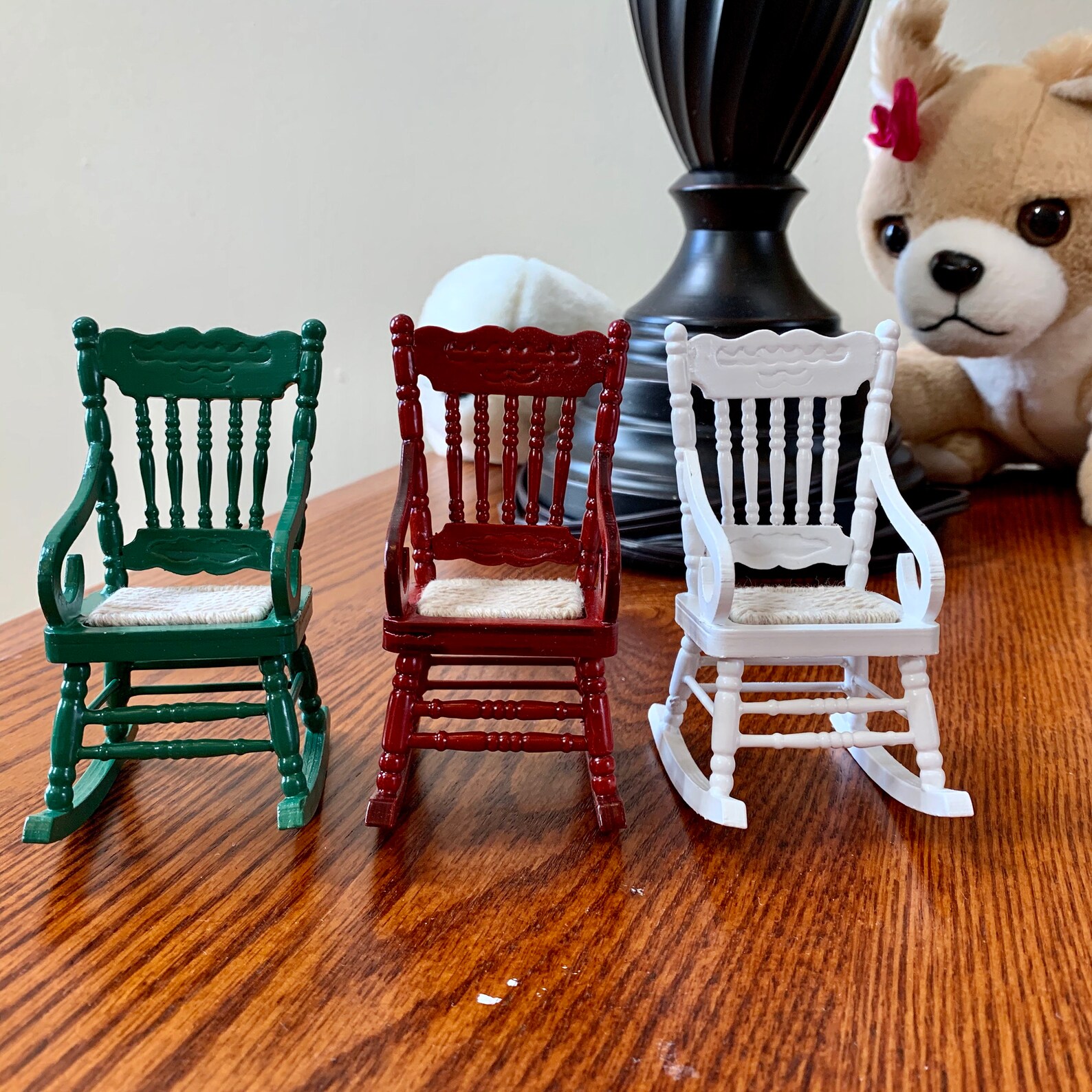 Dollhouse Miniature Wooden Rocking Chair 112 for Crafts in Etsy