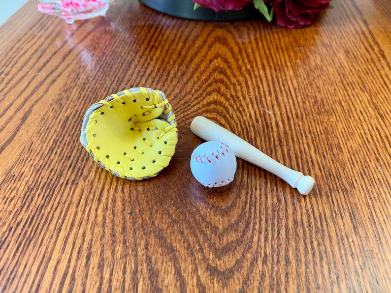 Miniature Baseball Set Mini Baseball Bat Mini Baseball Glove Etsy