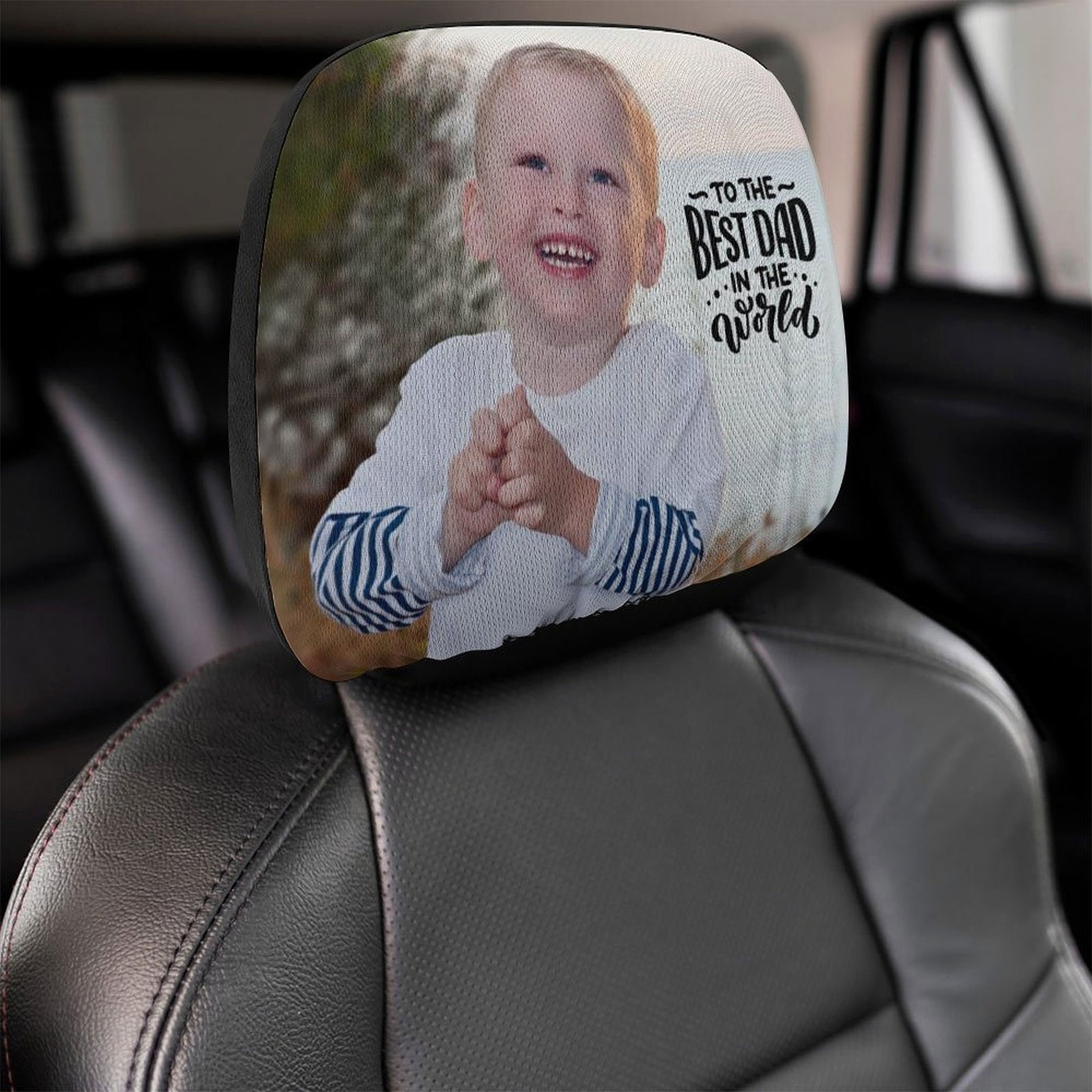 Create Your Own Photo Car Headrest Covers Father's Day Etsy