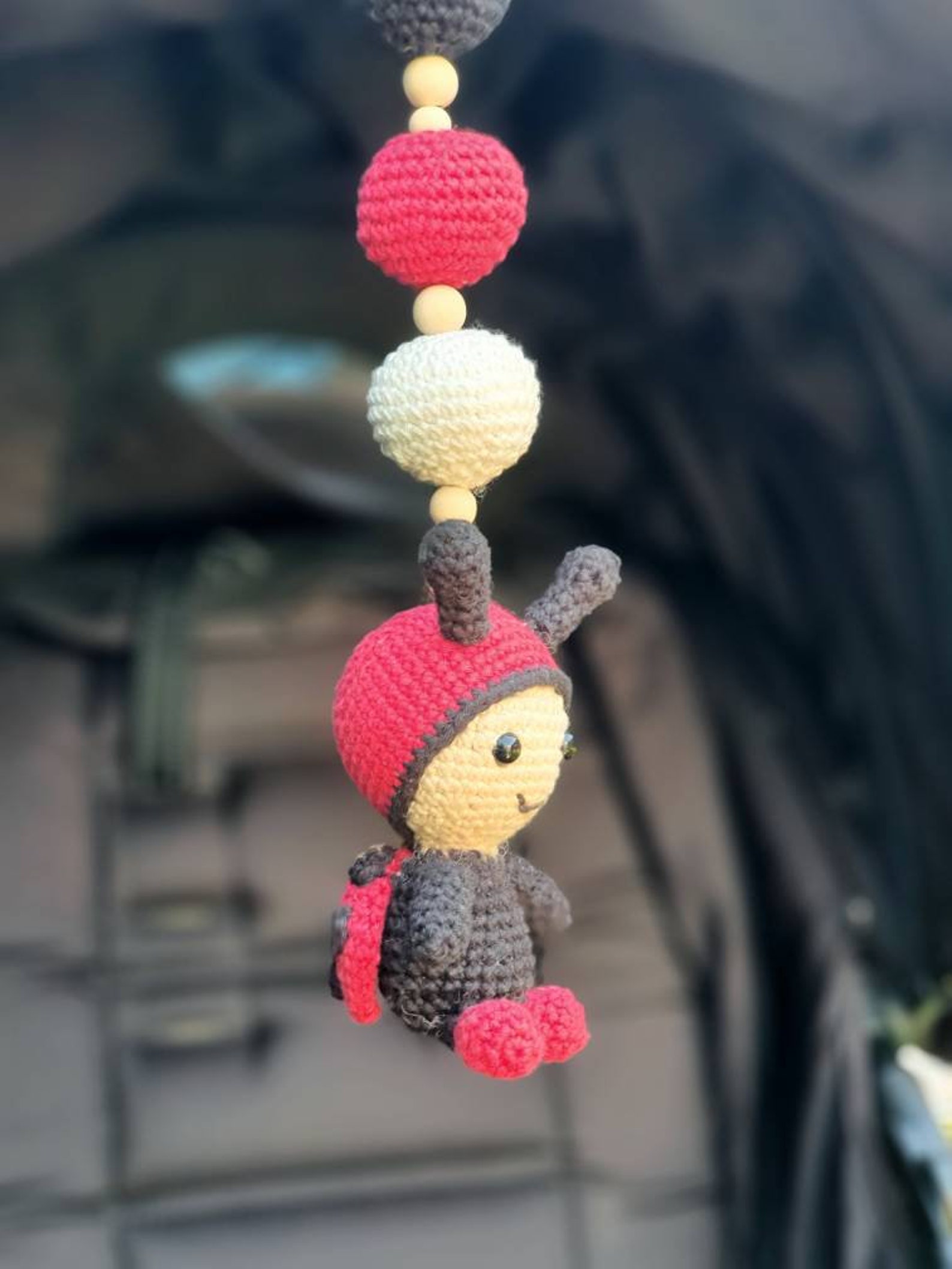 Ladybug Rattle Pram Stroller Mobil Clip on Hanging Toy Etsy