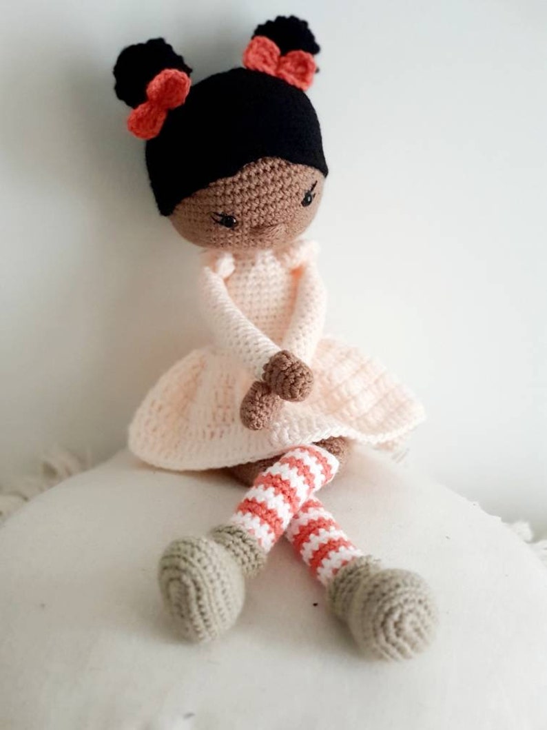 Large Rag Doll Handmade Crochet Doll in a Dress Etsy