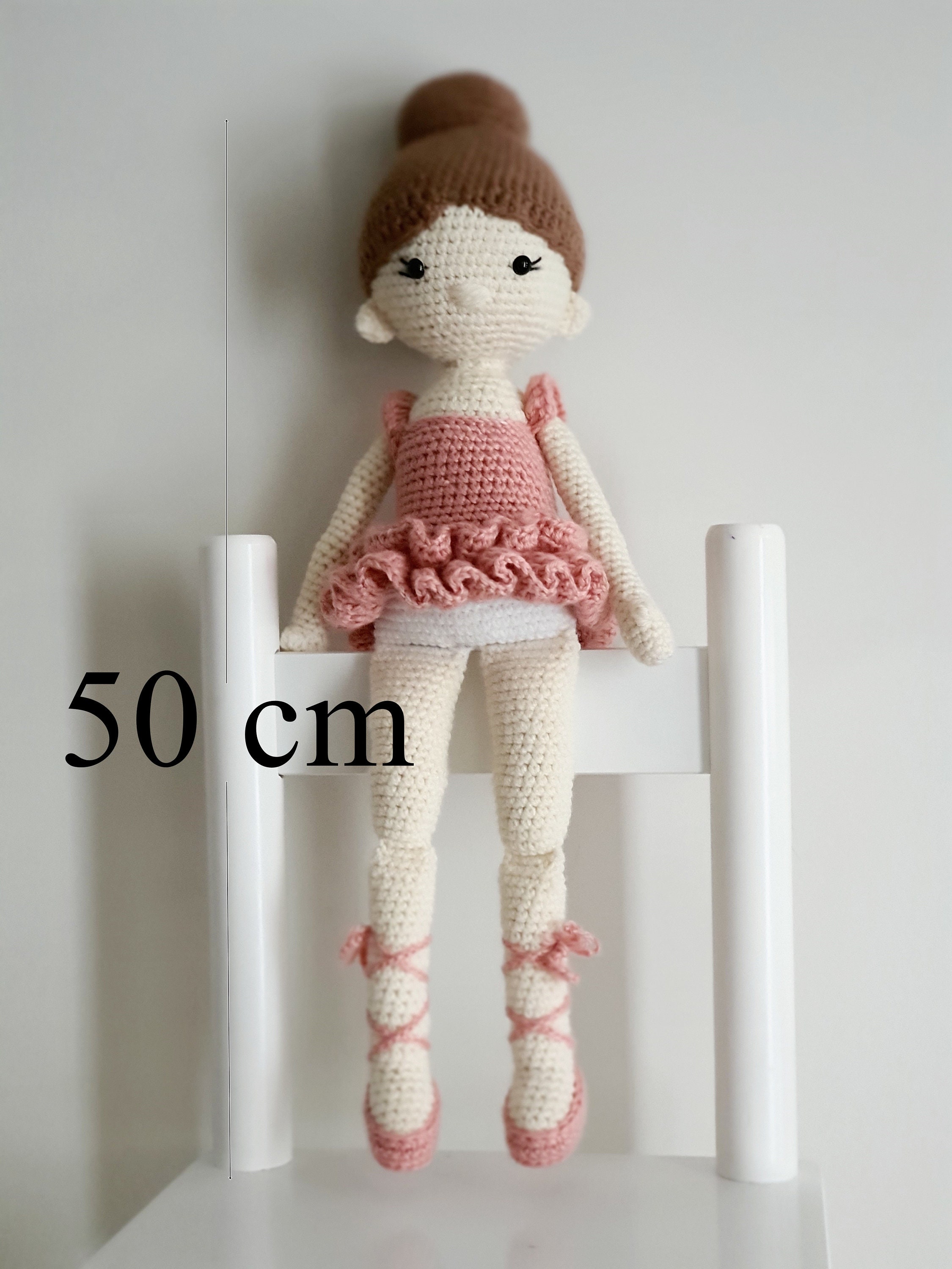 Large Handmade Ballerina Doll Crochet Rag Doll Amigurumi Etsy