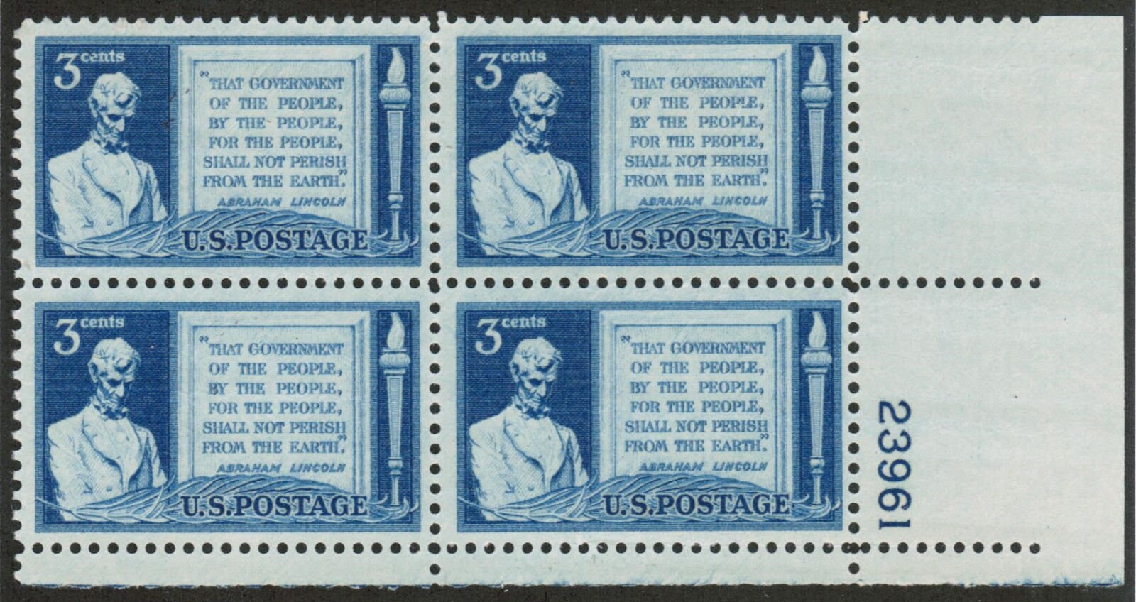Abraham Lincoln Gettysburg Address! Mint MNH US Stamps 1948 Plate Block 978 Abraham Lincoln Gettysburg Address! Mint MNH US Stamps 1948 Plate Block 978