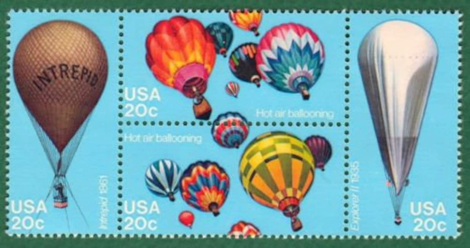 1983 Hot Air Balloons Block of 4 20c Postage Stamps Sc - Etsy