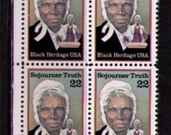 1986 - Sojourner Truth 4er Block 22c Briefmarken, Sc# 2203, postfrisch, OG